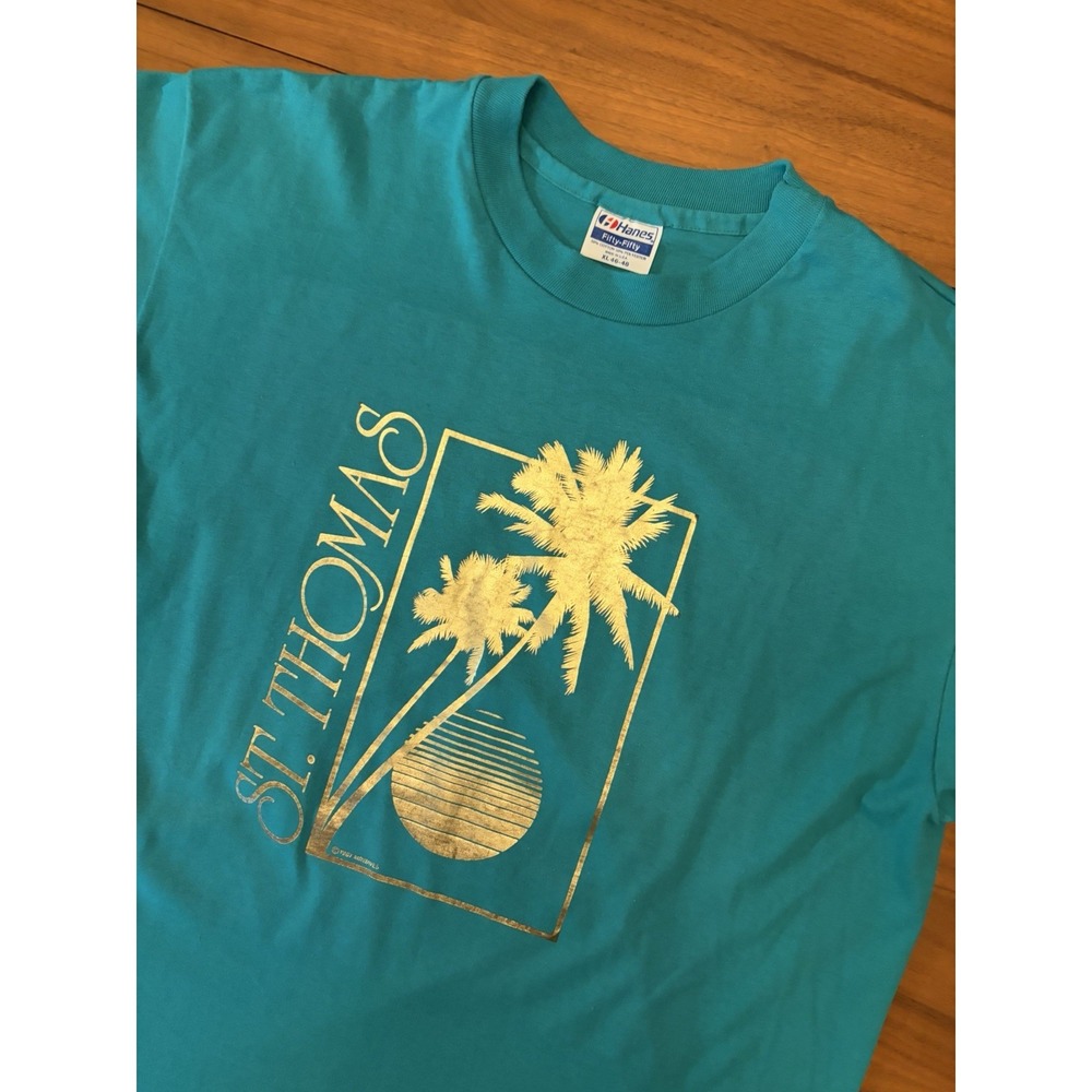 Vintage St Thomas Virgin Islands T Shirt Size XL 80s 90s Single Stitch USA Made